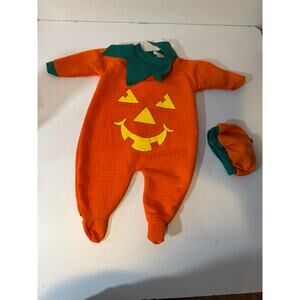 VTG 1998 BabyGro Pumpkin Costume Baby Halloween Romper Infant 90s Vintage Medium